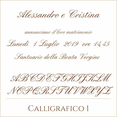 Carattere Calligrafico 1