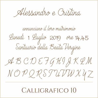 Carattere Calligrafico 10