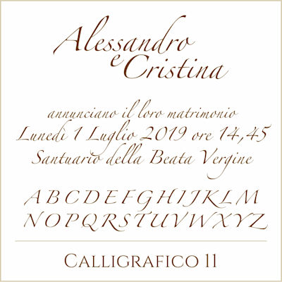 Carattere Calligrafico 11