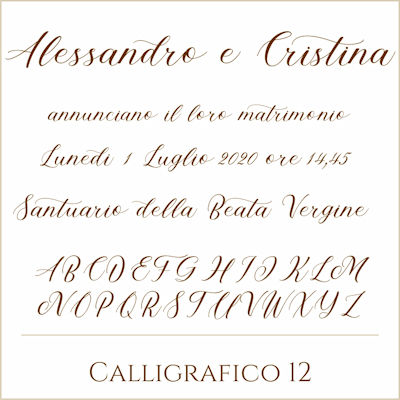 Carattere Calligrafico 12