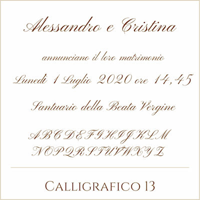 Carattere Calligrafico 13