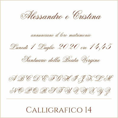 Carattere Calligrafico 14