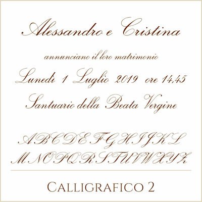 Carattere Calligrafico 2