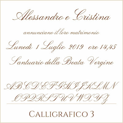 Carattere Calligrafico 3