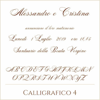 Carattere Calligrafico 4