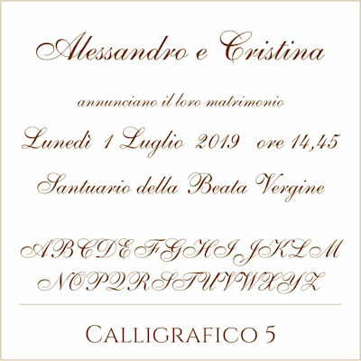 Carattere Calligrafico 5