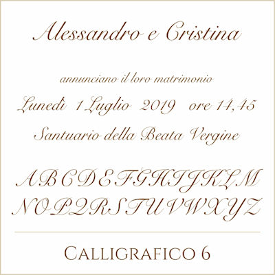 Carattere Calligrafico 6