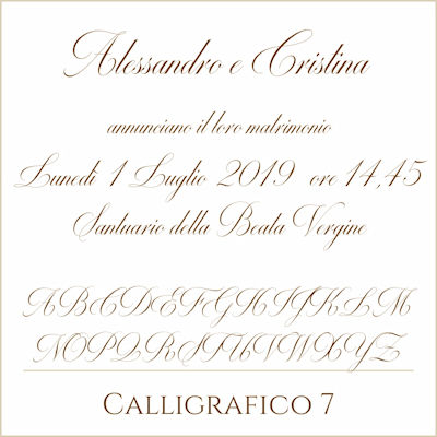 Carattere Calligrafico 7
