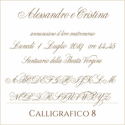 Carattere Calligrafico 8