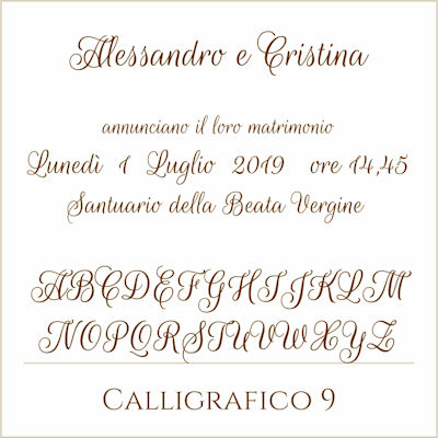Carattere Calligrafico 9