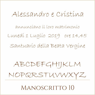 Carattere Manoscritto 10