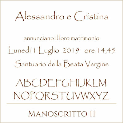 Carattere Manoscritto 11