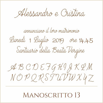 Carattere Manoscritto 13