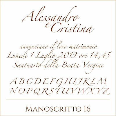 Carattere Manoscritto 16