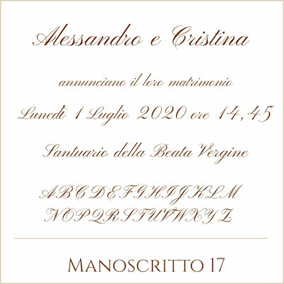Carattere Manoscritto 17