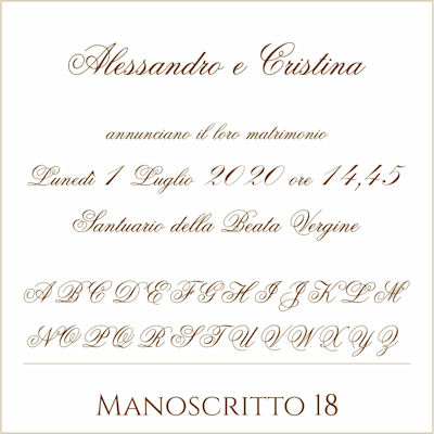 Carattere Manoscritto 18