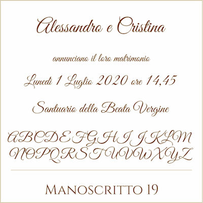 Carattere Manoscritto 19