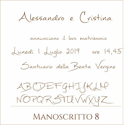 Carattere Manoscritto 8