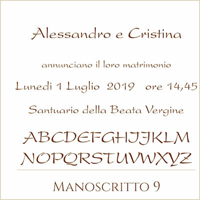Carattere Manoscritto 9