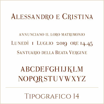 Carattere Tipografico 14