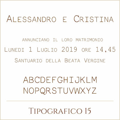 Carattere Tipografico 15