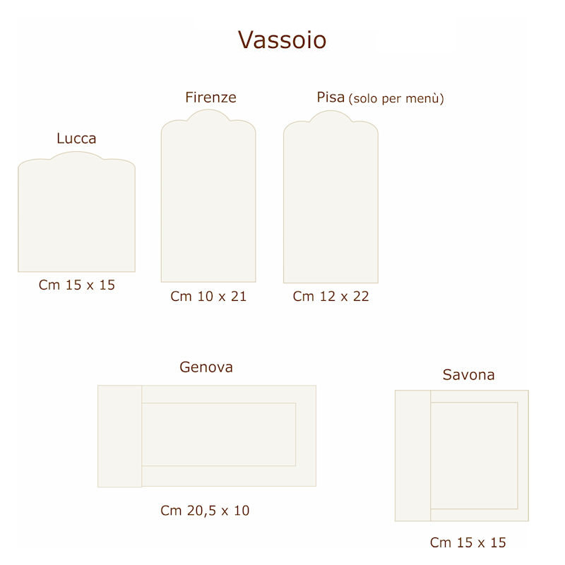 Formati Vassoi
