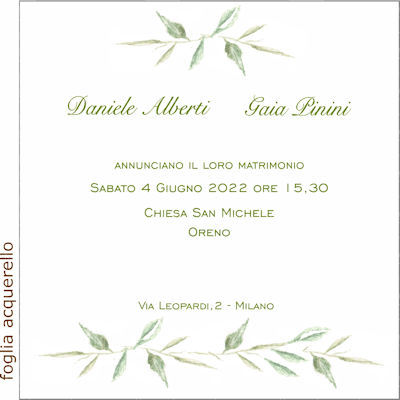 Grafica Foglia Acquerello