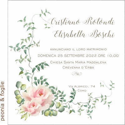 Grafica Peonia & Foglie