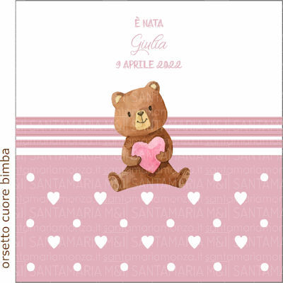 Grafica Orsetto Cuore Bimba
